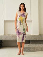 Sleeveless Floral Print Dress