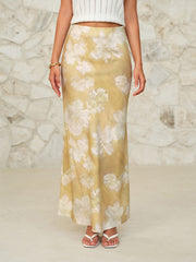 Floral Print Maxi Skirt