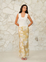 Floral Print Maxi Skirt