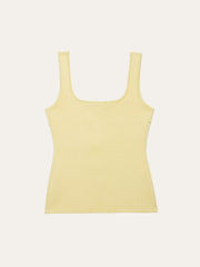 Curved Hem Ribbed Knit Vest