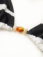 Striped Triangle Bikini Set