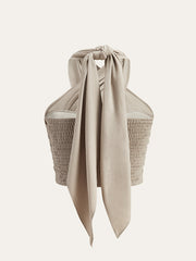 Cotton & Line Crisscross Halter Tank Top