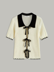 Tie-Front Knit Top
