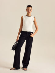 Contrasting Trim Tank Top