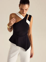 Asymmetric Peplum Top