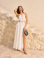 Cut-Out Maxi Dress With Slit