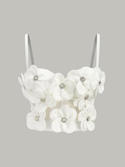 3D Floral Embellished Corset
