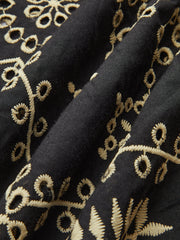 Embroidered Cut-out Maxi Dress