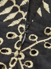 Embroidered Cut-out Maxi Dress