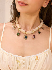 Charm Pendant Beaded Necklace