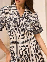 Pocketed Print Jumpsuit