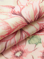 Floral Print Bow Neck Belted Maxi Dress