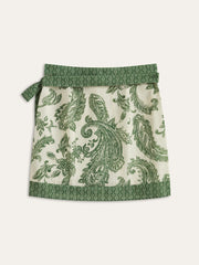 Paisley Print Wrap Skirt