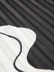 Pleated Abstract Print Skirt