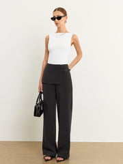Asymmetric Waist Pants