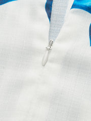 Strapless Floral Print Maxi Dress