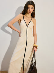 Linen & Cotton Maxi Dress