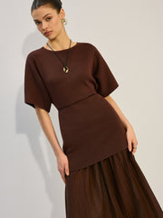 Sheer-Paneled Maxi Dress