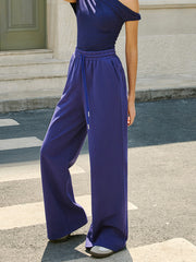 Mid-Waist Sweatpants With Drawstring