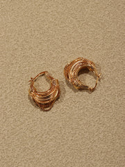 Golden Multi-Layered Hoop Earrings