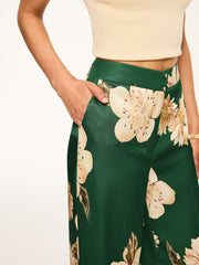Floral Print Wide-Leg Pants