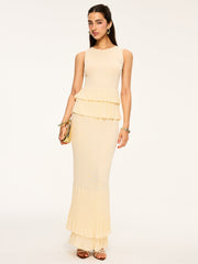 Knit Ruffle Sleeveless Top