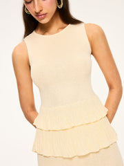 Knit Ruffle Sleeveless Top