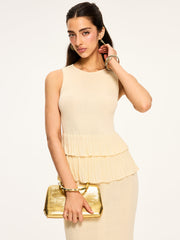 Knit Ruffle Sleeveless Top