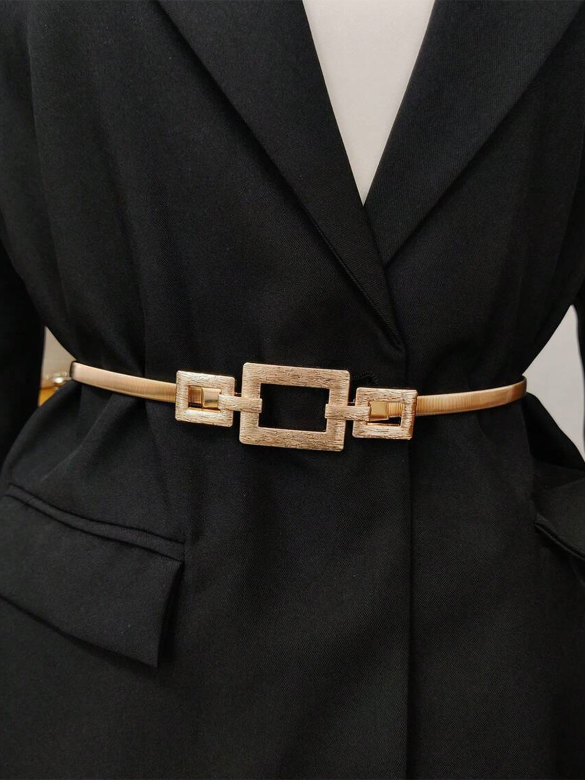 Geometric Golden Waist Belt