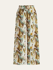 Abstract Print Wide-Leg Pants