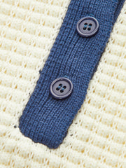 Crochet-Knit Polo Top