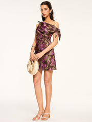 Floral Print Off-Shoulder Mini Dress