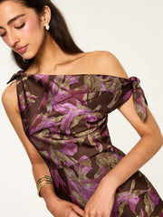 Floral Print Off-Shoulder Mini Dress