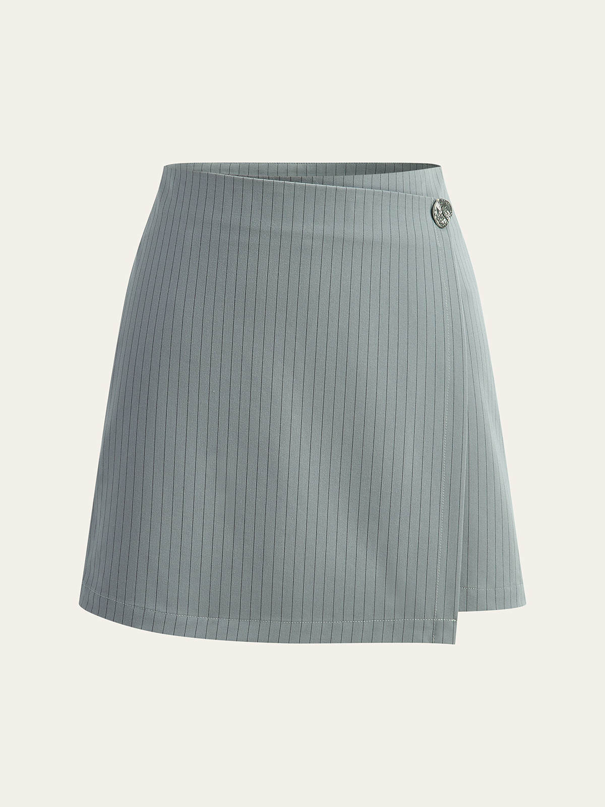 Striped Wrap Mini Skirt