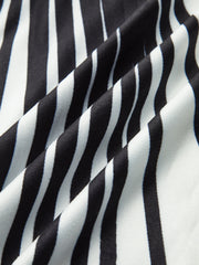 Asymmetrical One-Shoulder Striped Top