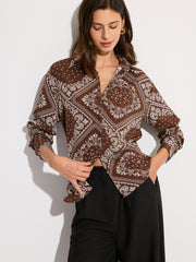 Paisley Print Oversized Shirt