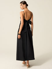 Spaghetti Strap Backless Skirt Set