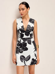 Floral V-Neck Sleeveless Dress