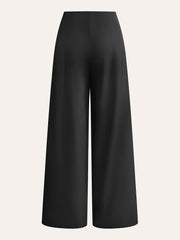 Embroidered High-Waist Wide-Leg Pants