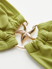 Tie-Back Metal Decor Bikini Set