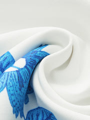 Bow Back Print Midi Dress