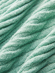 Ribbed Textured Knit Midi Dress with Polo Collar