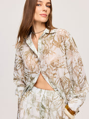 Leaf Printed Shorts Set