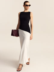 Satin Mermaid Midi Skirt