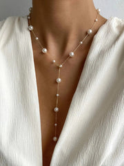 Pearl Drop Y-Necklace