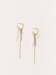 Pearl & Chain Drop Earrings