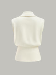 Metal Buttons Knit Vest