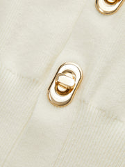 Metal Buttons Knit Vest