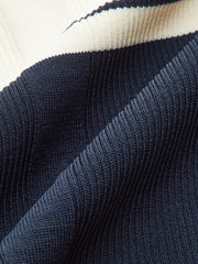 Contrast Color Striped Knit Top