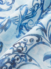 Paisley Print Backless Maxi Dress